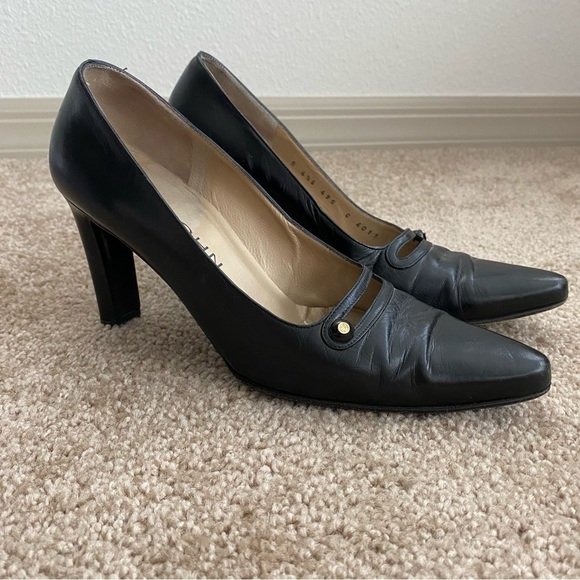 St. John | Women's Black Leather Pumps Size 6.5 - Picture 1 of 10